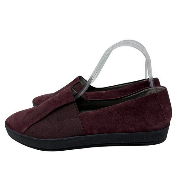 Eileen Fisher Chase Burgundy Suede Slip-On Womens Loafers Size 9 - Picture 4 of 10